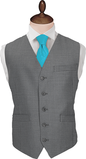 Slim Fit Grey Suit Waistcoat