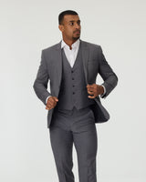 Grey Slim Fit 3-Piece Suit