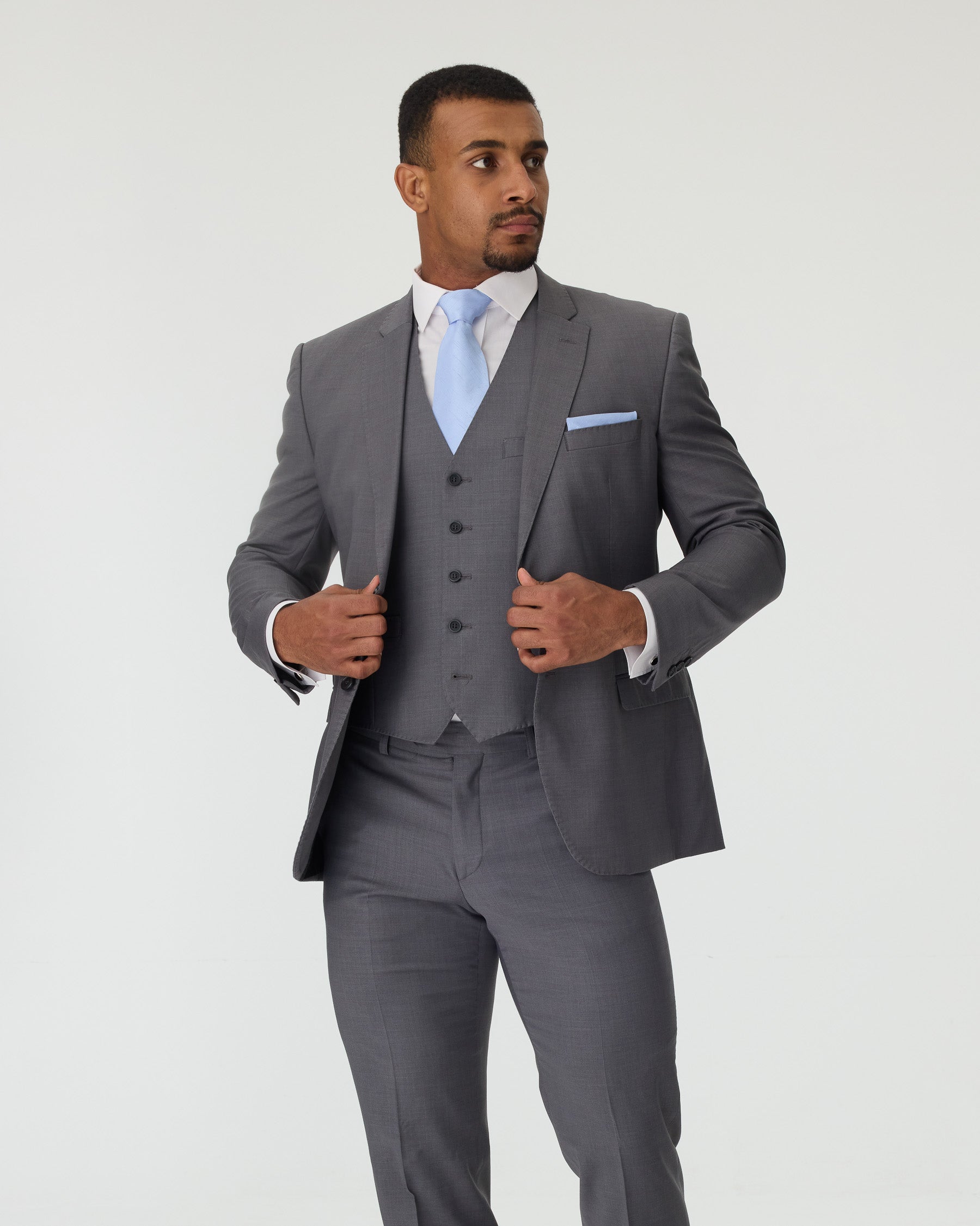 Grey Slim Fit Suit Hire Package