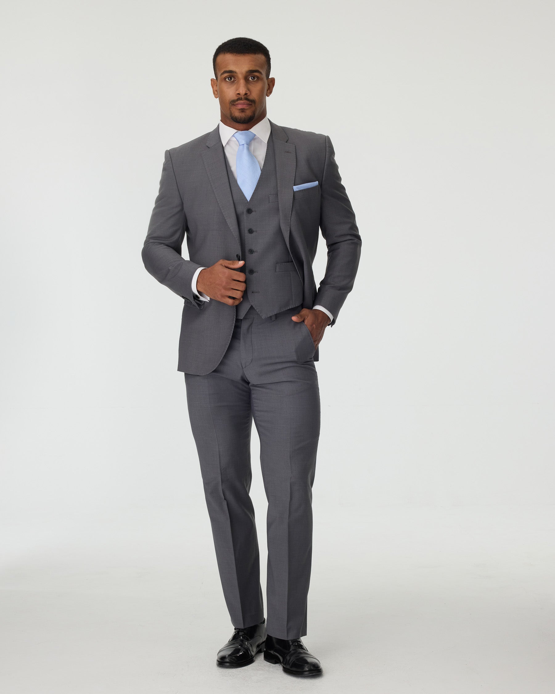 Grey Slim Fit Suit Hire Package