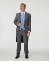 Grey Slim Fit Tailcoat