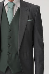 Grey Slim Fit Tailcoat