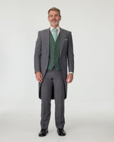 Grey Slim Fit Tailcoat