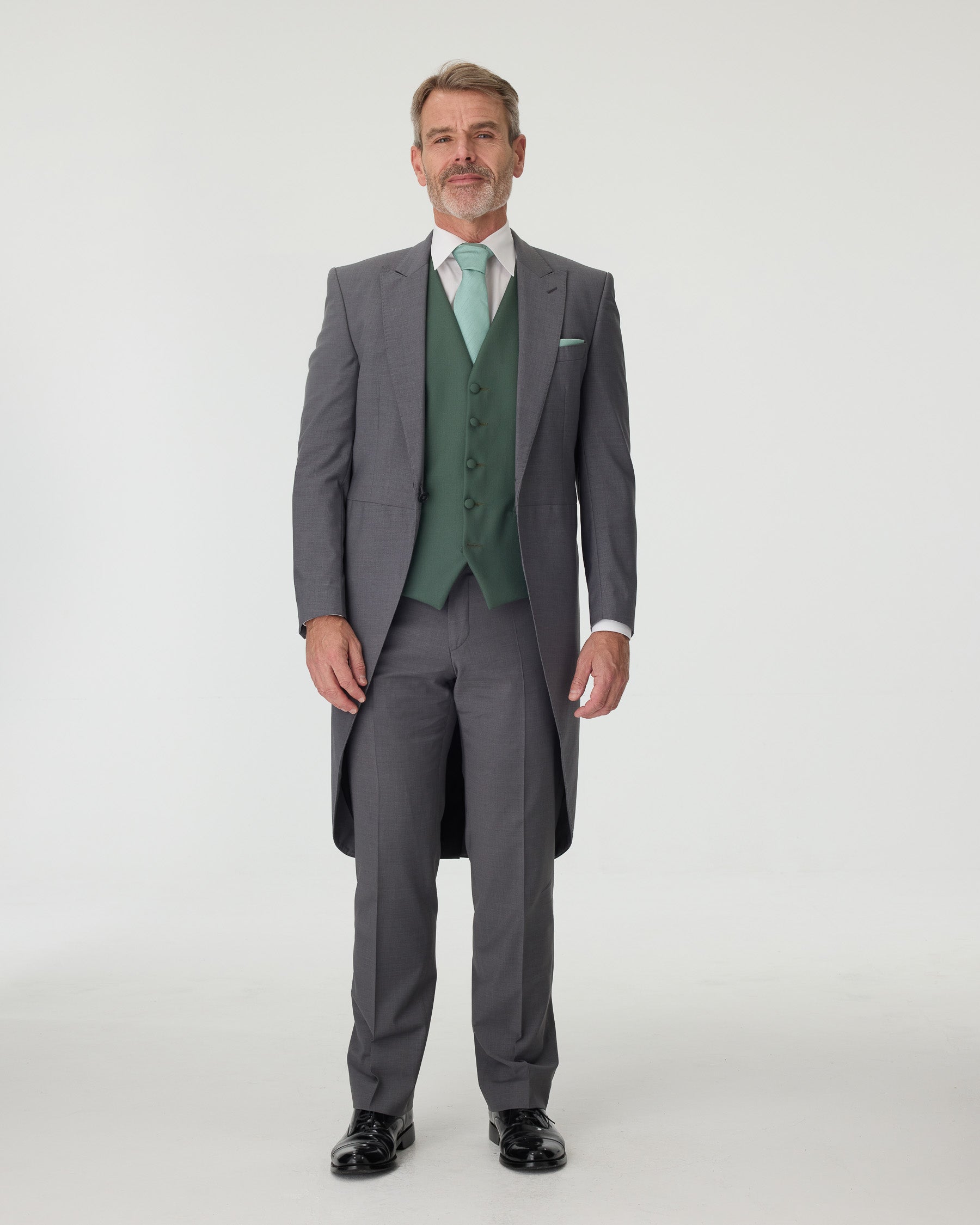 Grey Slim Fit Tailcoat Hire Package