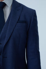 Italian Blue Slim Fit 3-Piece Suit