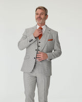Light Grey Cavani Suit - Model Shot 3/4 Front