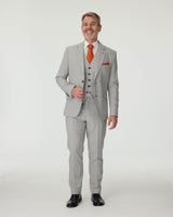 Light Grey Cavani Suit - Model Full Body Front