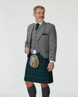 Light Grey Tweed Jacket & Black Watch Kilt Hire Package