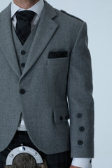 Light Grey Tweed Jacket & Grey Spirit Kilt Hire Package