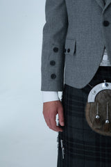 Light Grey Tweed Jacket & Grey Spirit Kilt Hire Package