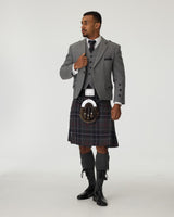 Light Grey Tweed Jacket & Scottish Spirit Kilt Hire Package