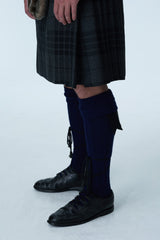 Navy Tweed Jacket & Grey Spirit Kilt Hire Package