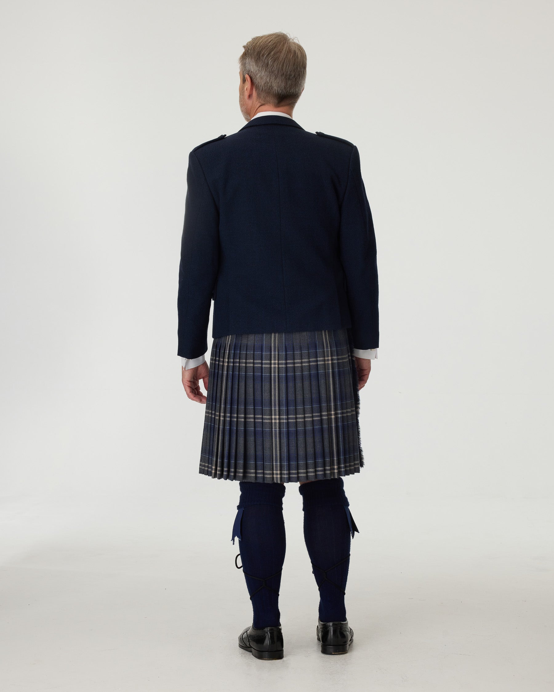 Navy Tweed Jacket & Highland Storm Kilt Hire Package