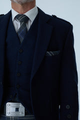 Navy Tweed Jacket & Highland Storm Kilt Hire Package