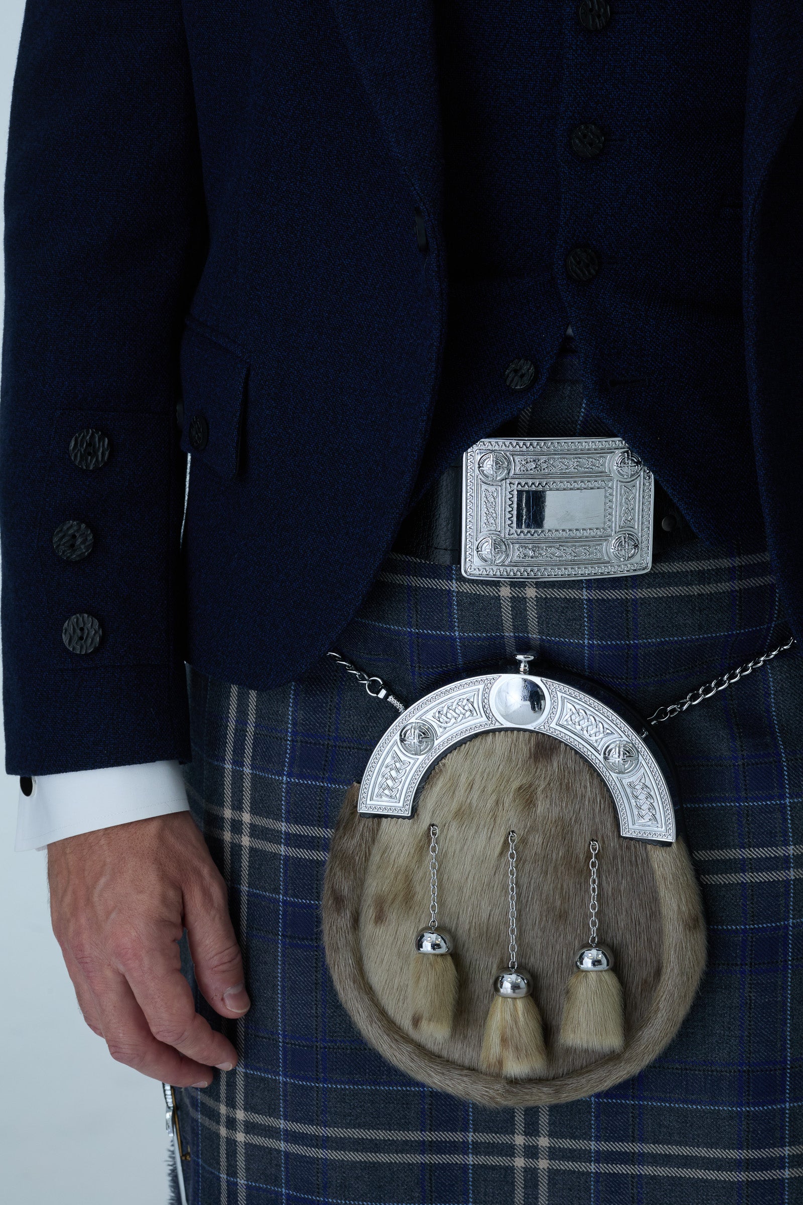 Navy Tweed Jacket & Highland Storm Kilt Hire Package