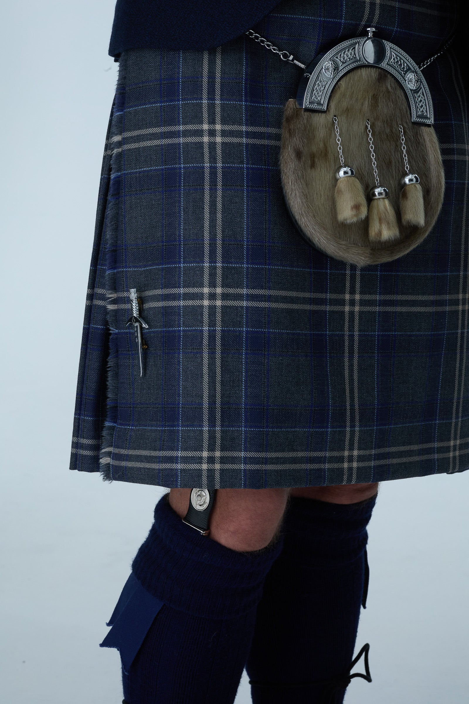 Navy Tweed Jacket & Highland Storm Kilt Hire Package