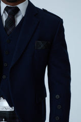 Navy Tweed Jacket & Scottish Spirit Kilt Hire Package