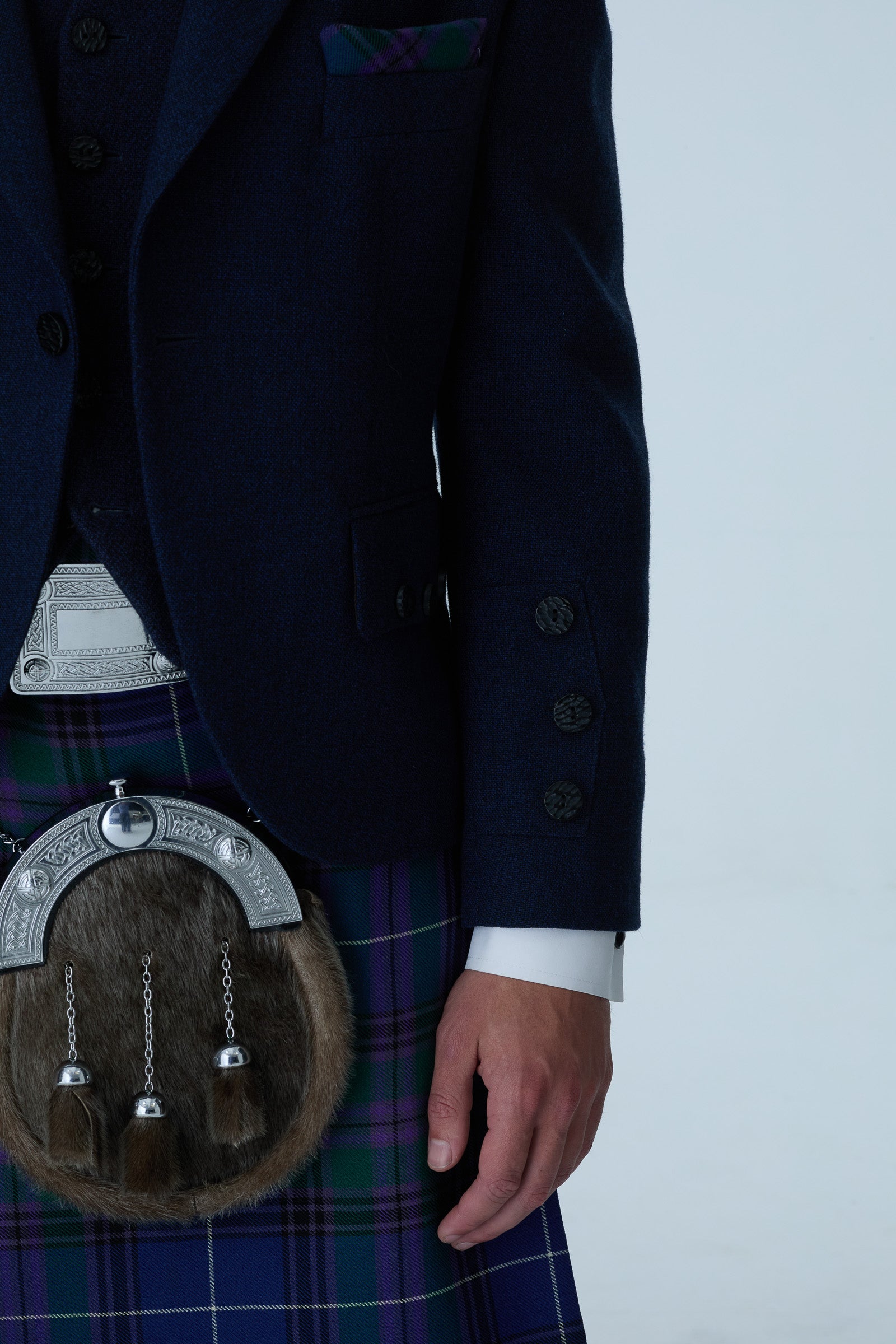 Navy Tweed Jacket & Spirit of Bannockburn Kilt Hire Package