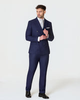 Navy Double Breasted Slim Fit Suit