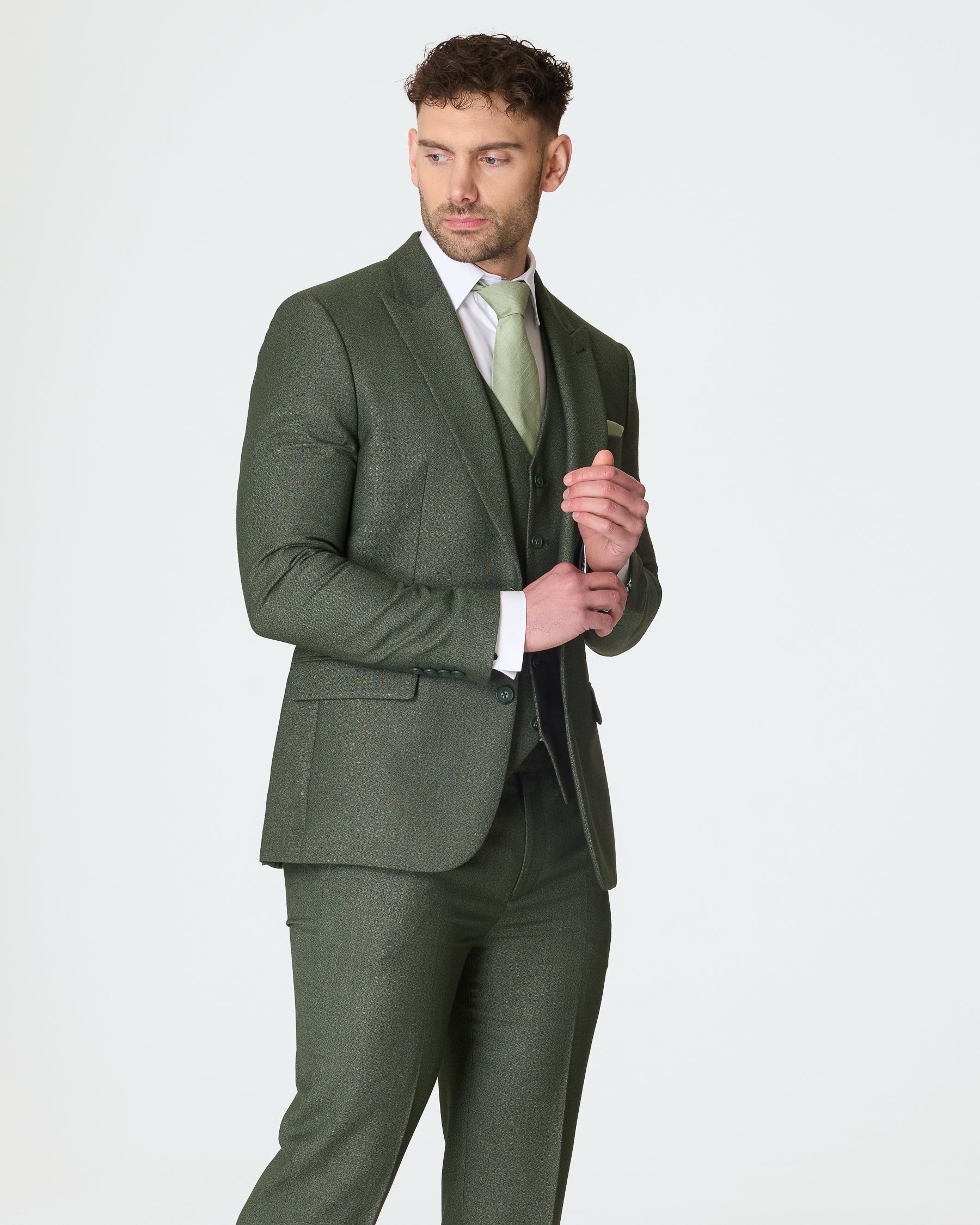Green Slim Fit Suit