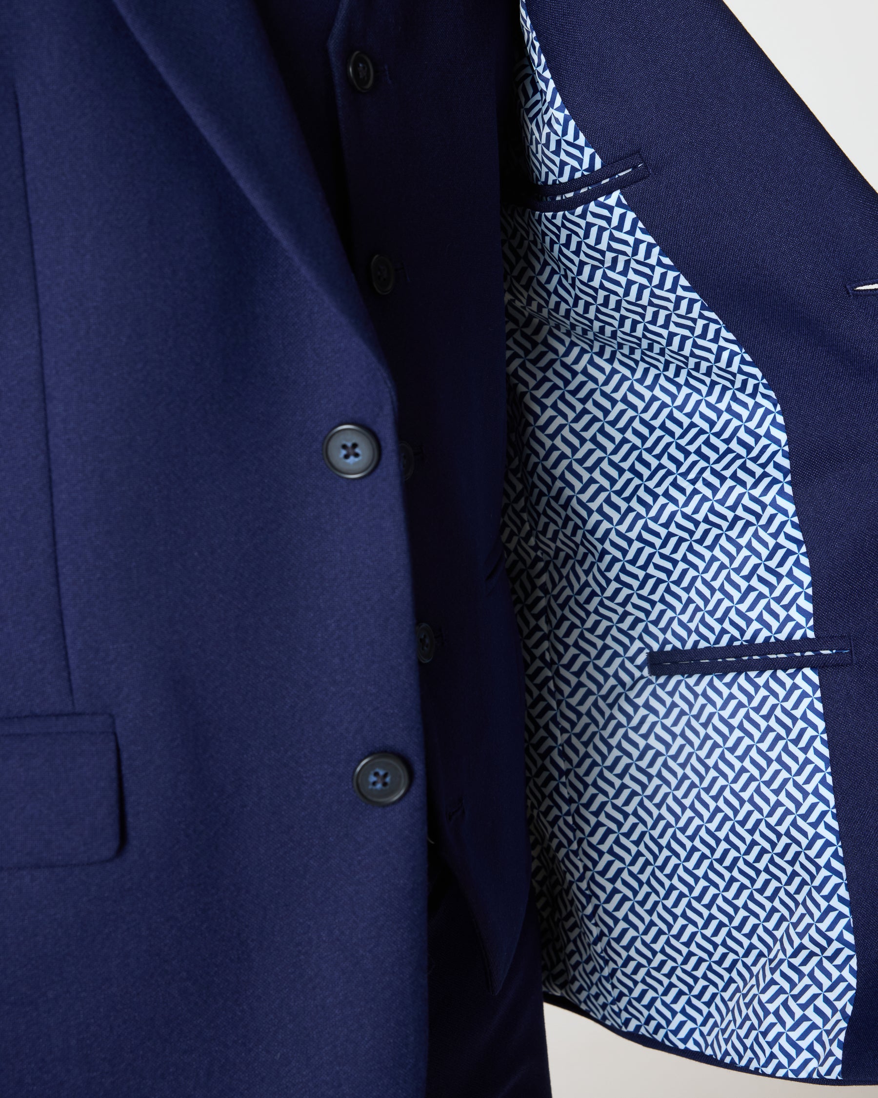 Navy Double Breasted Slim Fit Suit
