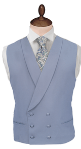 Pale Blue Double Breasted Waistcoat
