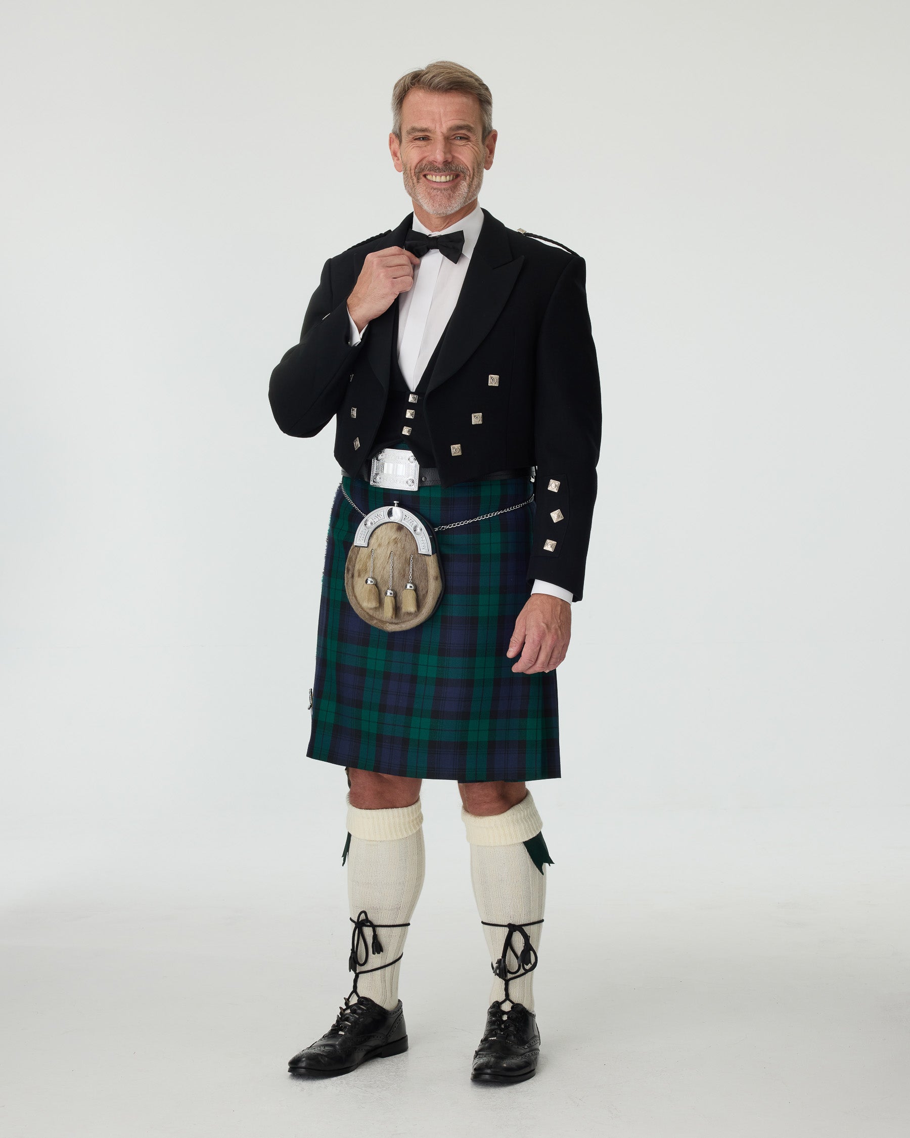 Prince Charlie Jacket & Black Watch Kilt Hire Package