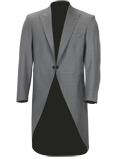 Slim Fit Grey Tailcoat Jacket