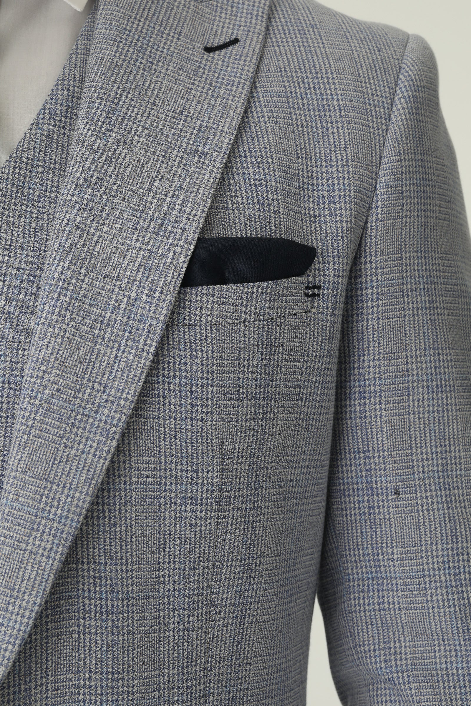 Sky Blue Cavani Slim Fit 3-Piece Suit