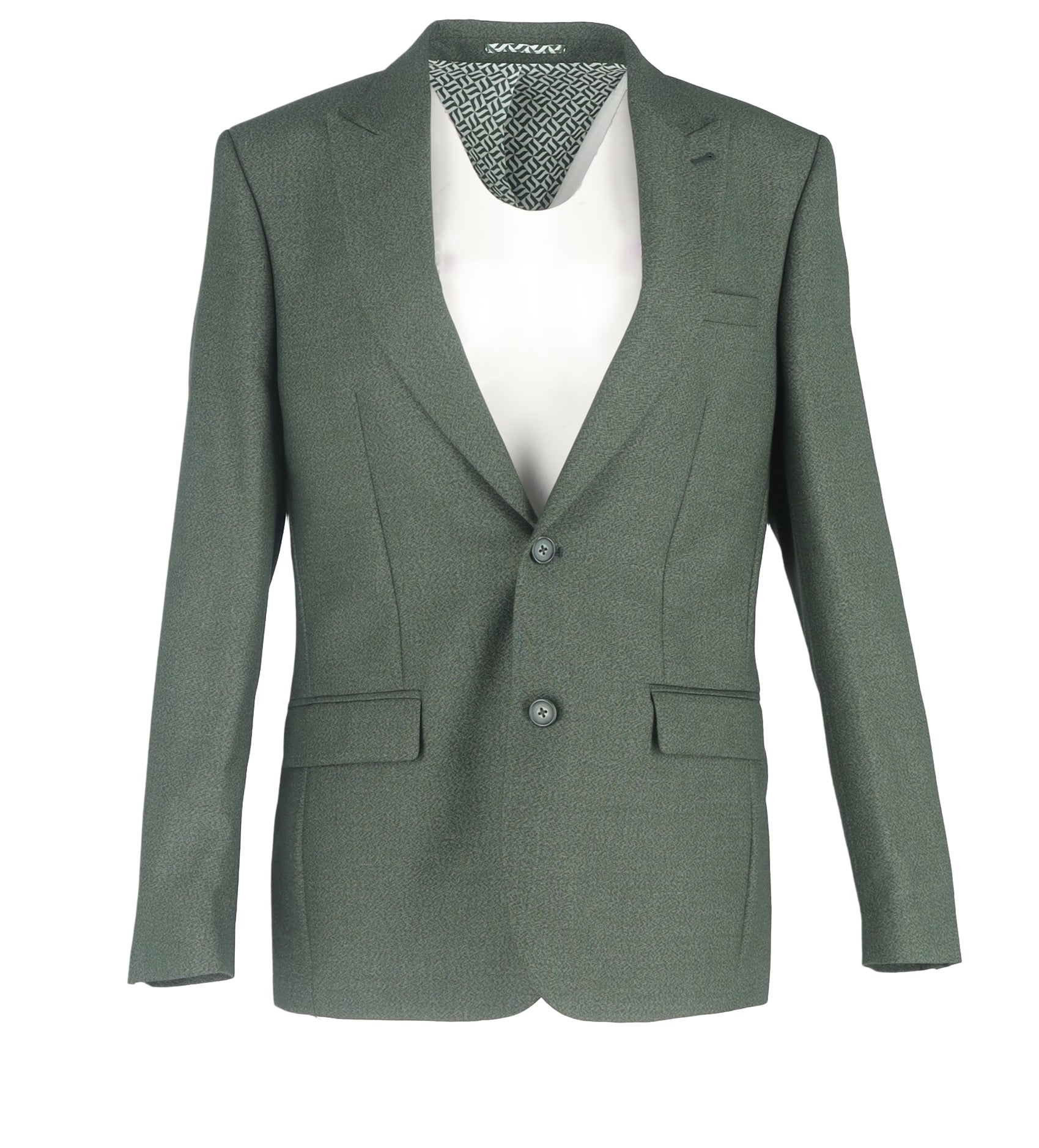 Slim Fit Green Jacket