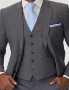 Slim Fit Grey Suit Waistcoat