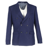Slim Fit Navy Double Breasted Jacket