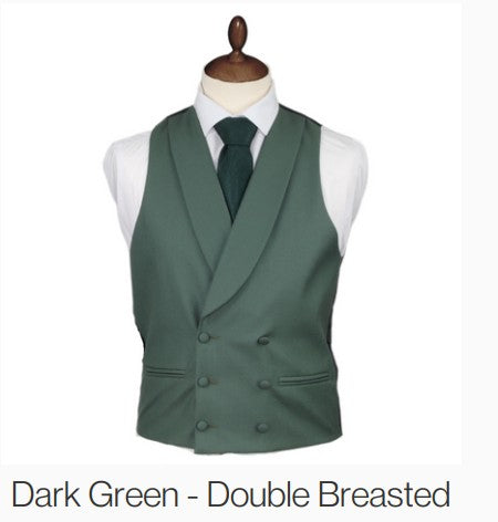 Green Double Breasted Waistcoat