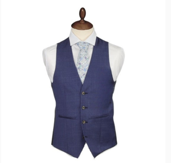 Slim Fit Italian Blue Waistcoat