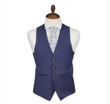 Slim Fit Italian Blue Waistcoat